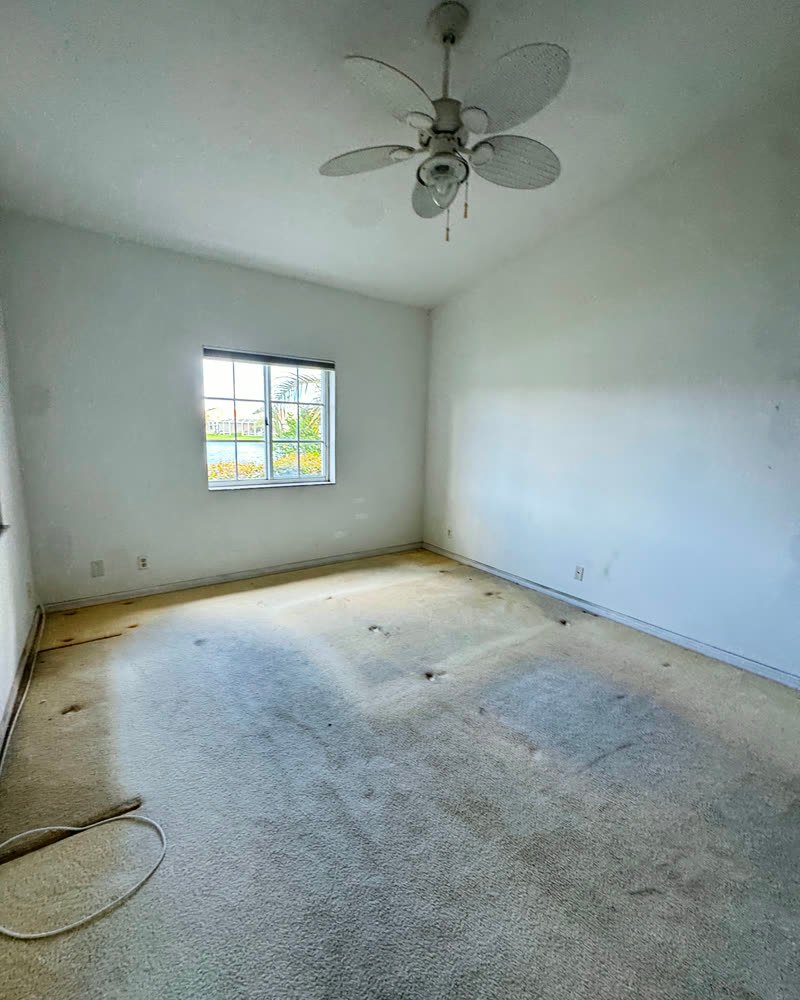 Empty room after a cleanout